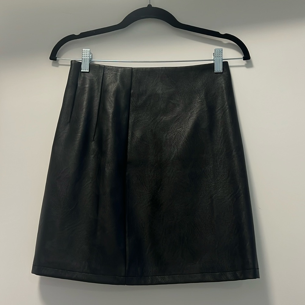 Top shop leather skirt